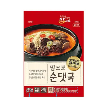 도야지식품 맘으로순댓국(500g/EA) [원산지: 상세설명참조]