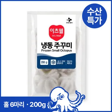 이츠웰 쭈꾸미(홀_6미 200g/EA)/베트남산