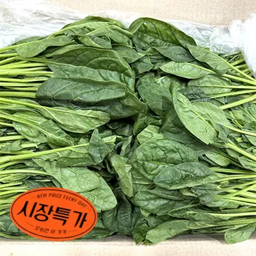 ★매일시장특가★ 시금치(상 4Kg/BOX) 김밥재료 김밥용 초특가 채소 야채