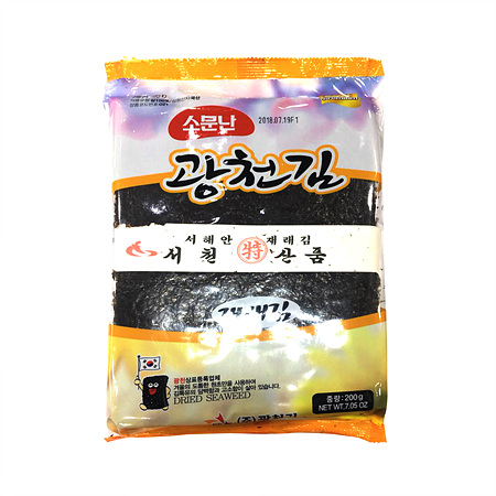 광천김 재래김(생김_100매 200g/EA)/국내산