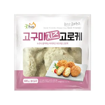 굿프랜즈 고구마치즈고로케(60g*10입 600g/EA)