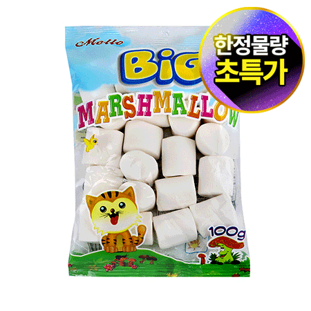 ★초특가★ [한정물량/반품불가] 미성패밀리 빅머쉬멜로우 마시멜로우(100g*24개입 2.4Kg/BOX) 두쫀쿠 두바이 쫀득 쿠키