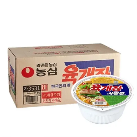 농심 육개장(컵 86g*24EA/BOX) [원산지: 상세설명참조]