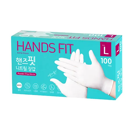 핸즈핏 니트릴장갑(흰색_대_100입 EA)