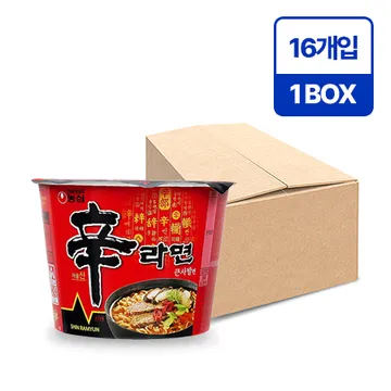 농심 신라면(큰사발면 114g*16EA/BOX) 라면