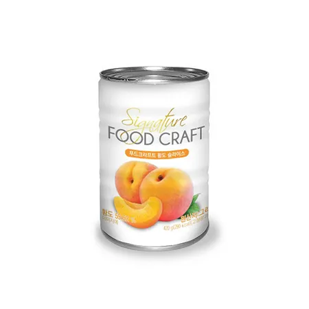 FOOD CRAFT 황도캔(직수입_시럽_슬라이스_NEW 420g/EA) 황도 황도슬라이스