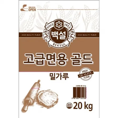 백설 밀가루(고급골드 면용 20Kg/EA) [원산지: 상세설명참조]