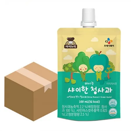 아이누리 마시는샤이한청사과(100ml_어린이기호인증 100g/EA)x40 [원산지: 상세설명참조]