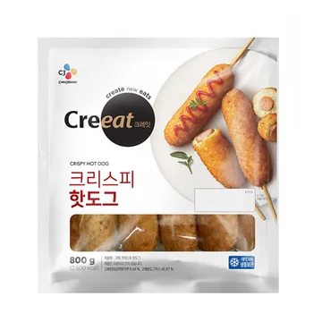 ★제당 초특가★크레잇 크리스피 핫도그(NEW_80g*10입 800g/EA)