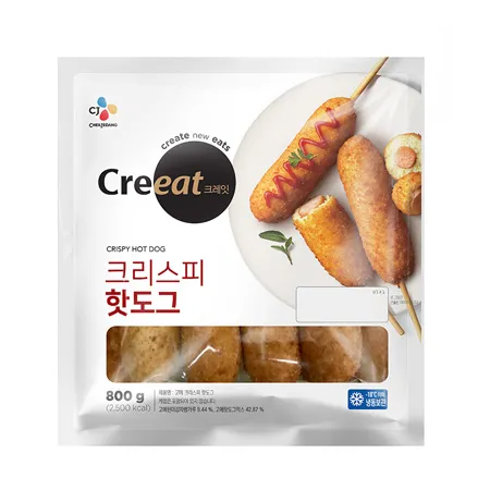 ★제당 초특가★크레잇 크리스피 핫도그(NEW_80g*10입 800g/EA)