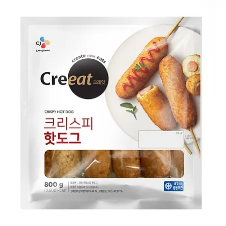 크레잇 크리스피핫도그(80g*10입 800g/EA) [원산지: 상세설명참조]