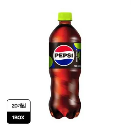 펩시 콜라(500ml*20ea_제로슈거_라임향 500g/EA) 탄산 음료 제로콜라 콜라
