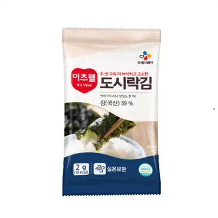 ★초특가★ 이츠웰 도시락김(8절6매_2g*10봉 20g/EA)