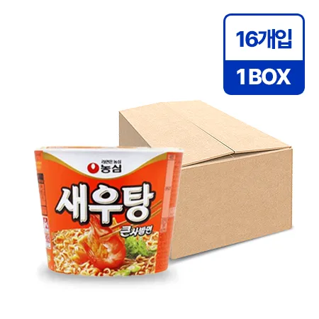 농심 새우탕(큰사발면 115g*16EA/BOX)