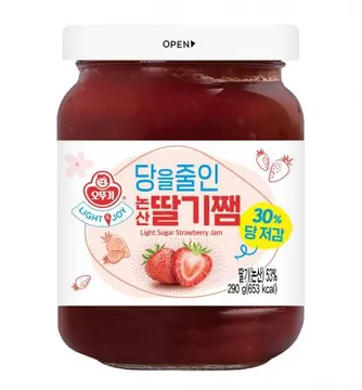 오뚜기_LIGHT&JOY 당을줄인논산딸기쨈(병 290g/EA)