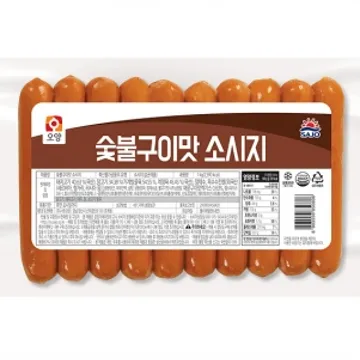 사조오양  소시지(숯불갈비맛_100g*10입 1Kg/EA) 소세지 [원산지: 상세설명참조]