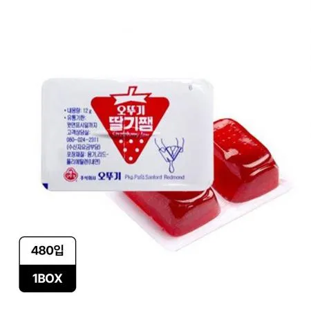 오뚜기 딸기잼(디스팬팩 일회용 12g*480EA/BOX)
