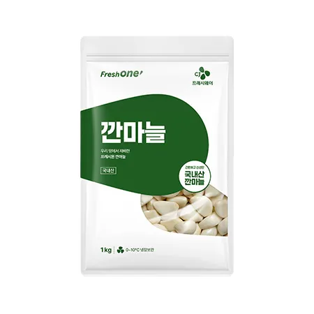 ⭐️ 프레시원 깐마늘 (대, 꼭지있음, 국산 1Kg) 이미지