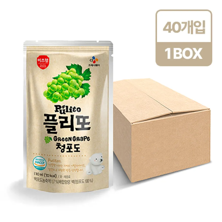 이츠웰 플리또주스(청포도 130ml*40EA/BOX) 이미지