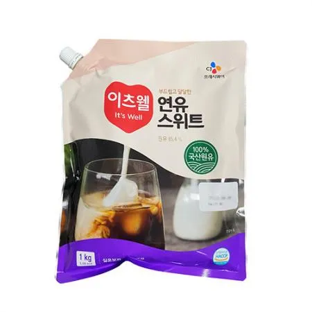 이츠웰 연유(파우치 1Kg/EA)