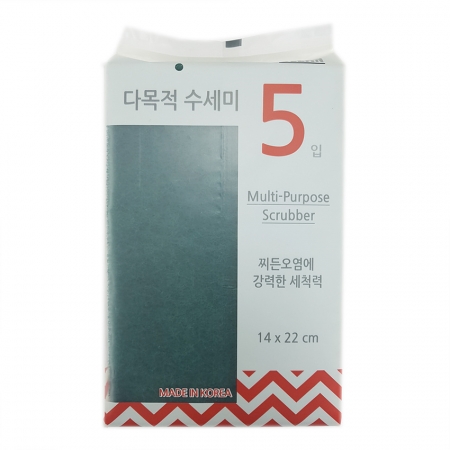 크린업 다목적수세미(청색_14*22cm_5입 EA)