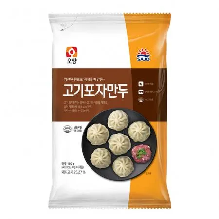 ★초특가★ 사조오양 고기포자만두(30g*6입 180g/EA) 이미지