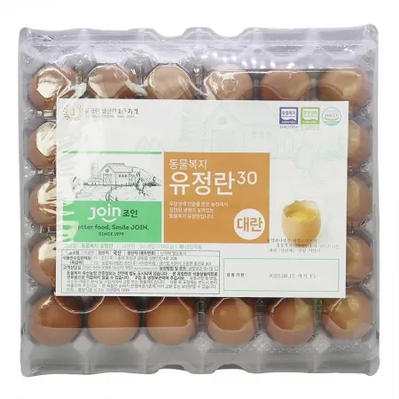 누리웰 유정란(동물복지인증_52g*30입 1.56Kg/EA)/국내산