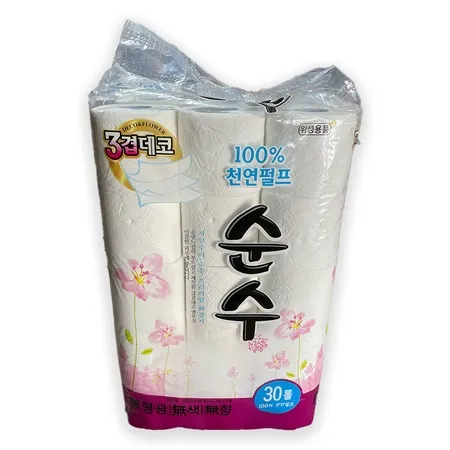 순수 화장지(25m*30롤_3겹_100%천연펄프 EA)