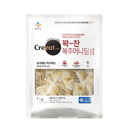 ★제당 초특가★크레잇 복주머니 딤섬(new_20g*50입 1Kg/EA) 만두 교자 이미지