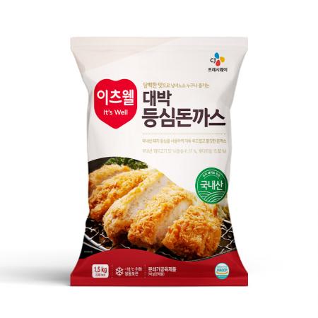 이츠웰 등심대박돈까스(150g*10입 1.5Kg/EA) 두툼 돈까스 반찬