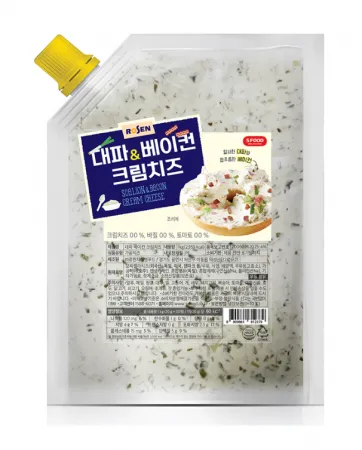 로젠치즈앤푸드 크림치즈(대파&베이컨 1Kg/EA)