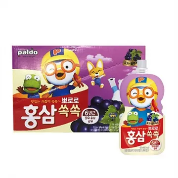뽀로로 홍삼쏙쏙(100ml_포도블루베리 100g/EA)x10