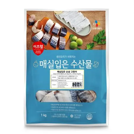 이츠웰 매실입은고등어(순살_가시제거율95%_40~60g/토막_17개이상 1Kg/EA)