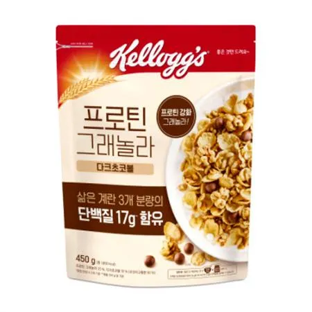 켈로그 프로틴그래놀라(다크초코볼 450g/EA) [원산지: 상세설명참조]