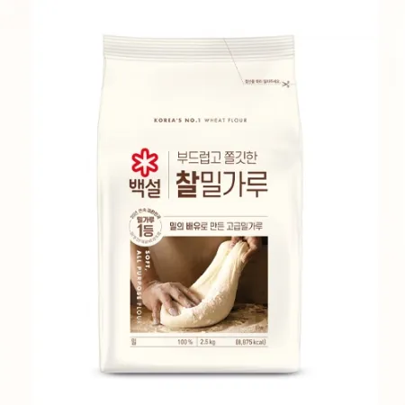 백설 찰밀가루(2.5Kg/EA) [원산지: 상세설명참조]