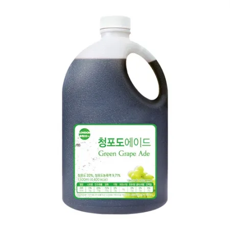 런던브릭스 청포도에이드 농축액(1.5L 1.5Kg/EA) [원산지: 상세설명참조]