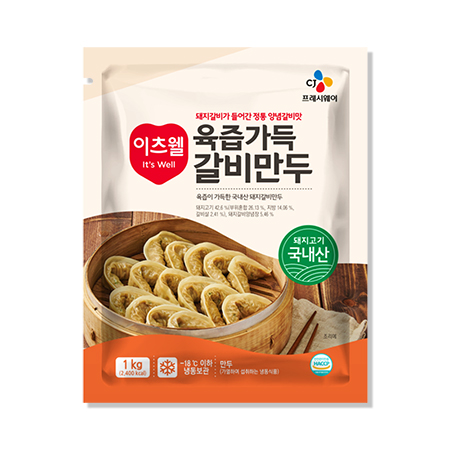 ★초특가★ 이츠웰 육즙가득 갈비만두(25g*40입 1kg/EA) 이미지