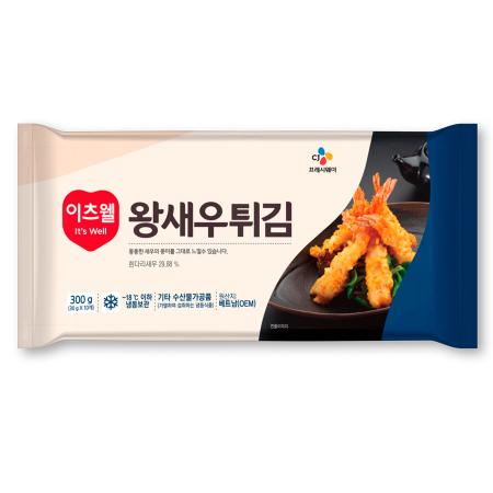 ♥첫구매♥이츠웰 빵가루왕새우튀김(30g*10미 300g/EA) 왕새우 새우 튀김 사이드 메뉴