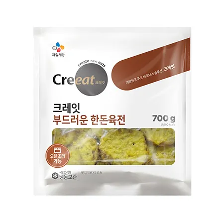 ★제당 초특가★ 크레잇 부드러운한돈육전(20개±2개_new 700g/EA) 육전 한돈육전 이미지