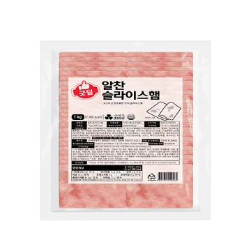 굿딜 슬라이스햄(20g*50장 1Kg) 스모크햄 토스트햄 샌드위치햄