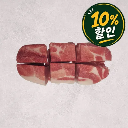 [10%쿠폰] 제육용 돈목전지 (미국산 냉동 2mm 슬라이스 6~9등분 1kg/EA)