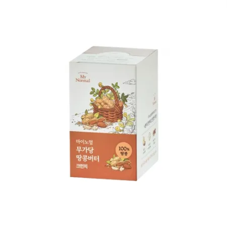 마이노멀 무가당100%땅콩버터(크런치_20g*10입_파우치 200g/EA)