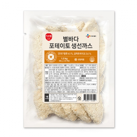 이츠웰 별바다포테이토생선까스(60g*20입 1.2Kg/EA)