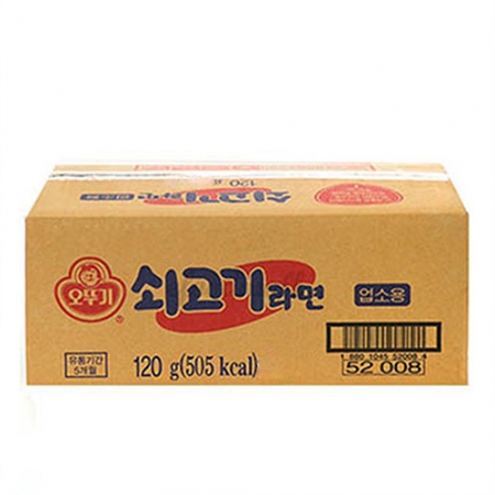 ※낱개포장아님※ 오뚜기 쇠고기라면(업소용 120g/EA)x30 덕용라면 소고기라면