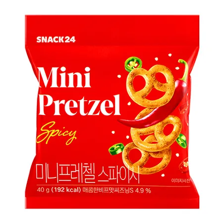 스낵24 미니프레첼(스파이시 40g/EA)