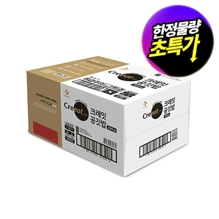 ★제당 초특가★크레잇 공깃밥(NEW200g*36입_BOX출고 7.2Kg/EA) 즉석밥 햇반