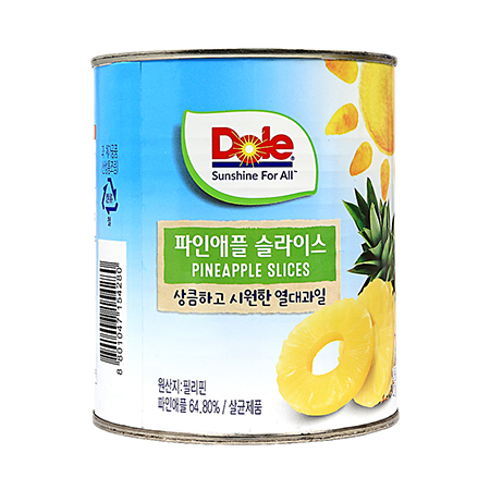 DOLE 파인애플캔(슬라이스 836g/EA)