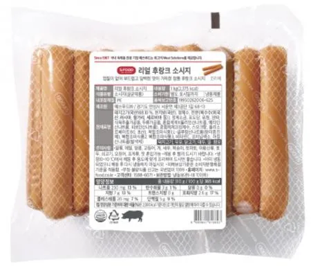에쓰푸드 리얼후랑크소시지(40g*25개 1Kg/EA)