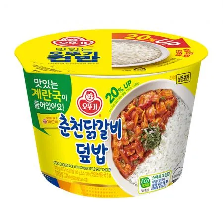오뚜기 컵밥(춘천닭갈비덮밥_즉석국 315g/EA)