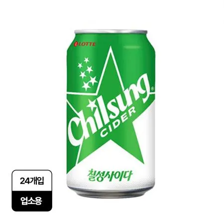 칠성 사이다(업소용 355ml*24EA/BOX) 뚱캔 음료